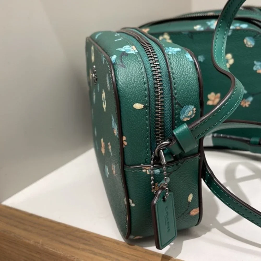 Coach Mini Camera Bag With Mystical Floral Print Green Multi - Picture 15 of 16